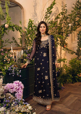 HemStitch Festive Embroidered Chiffon 3 Piece Unstitched Suit HS24FE D-03 ELLE